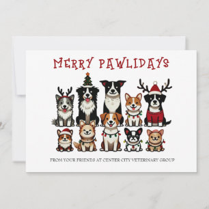 Merry Pawlidays Veterinary Feiertagskarte