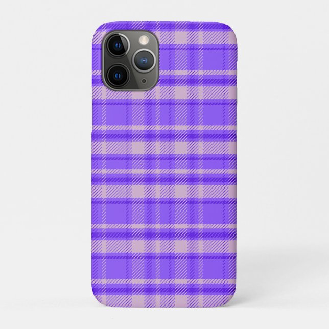 Merry Peri Kariert, Lila Tartan Case-Mate iPhone Hülle (Rückseite)