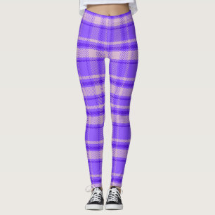 Merry Peri Kariert, Lila Tartan Leggings