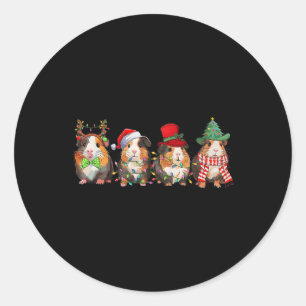 Merry Pigmas Funny Santa Guinea Pig Squad Christma Runder Aufkleber