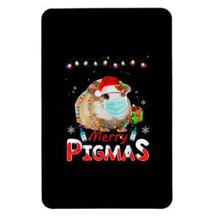 Merry Pigmas Gesicht Maske Funny Guinea Pig Weihna Magnet