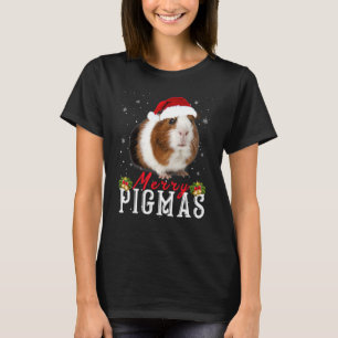 Merry Pigmas Gesicht Maske Funny Guinea Pig Weihna T-Shirt
