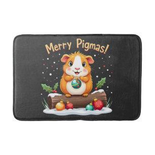 Merry Pigmas Guinea Pig Weihnachten Weihnachten Badematte