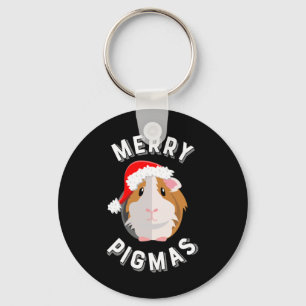 Merry Pigmas Niedliche und lustige Guinea Weihnach Schlüsselanhänger