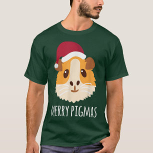 Merry Pigmas Weihnachten Guinea Pig Weihnachtsmann T-Shirt