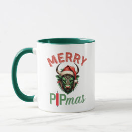 Merry PIPmas Trading Bull Christmas Design – Funny Tasse