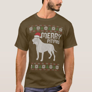 Merry Pitbull Pitmas Weihnachtshund Welpe Ugly XMa T-Shirt