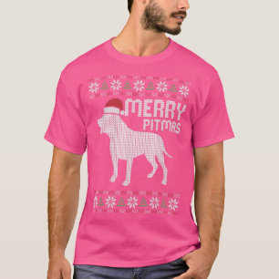 Merry Pitbull Pitmas Weihnachtshund Welpe Ugly XMa T-Shirt
