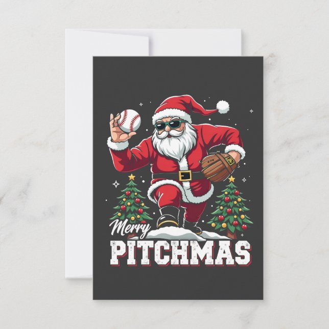 Merry Pitchmas Weihnachten Weihnachten Weihnachten Dankeskarte (Vorderseite)