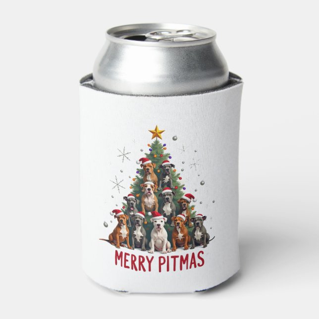Merry Pitmas Pitbull Dog Ugly Christmas Sweater Tr Dosenkühler (Kanne Vorderseite)
