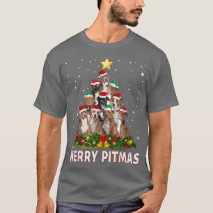 Merry Pitmas Pitbull Dog Ugly Christmas Sweater Tr T-Shirt