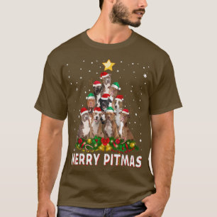Merry Pitmas Pitbull Dog Ugly Christmas Sweater Tr T-Shirt