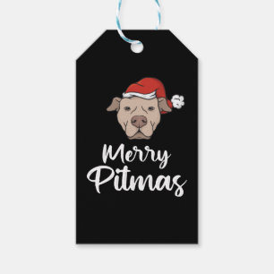 Merry Pitmas Pitbull Weihnachten Geschenkanhänger
