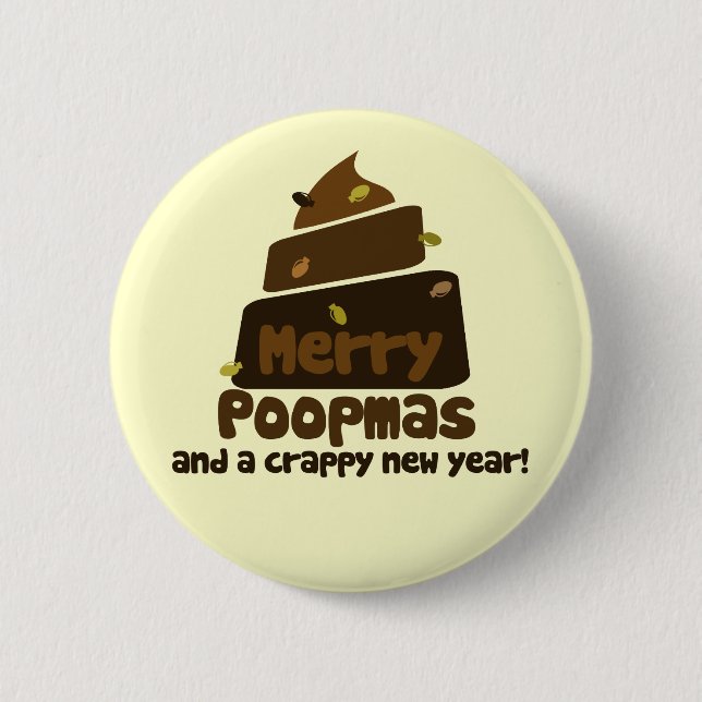 Merry Poopmas Button (Vorderseite)