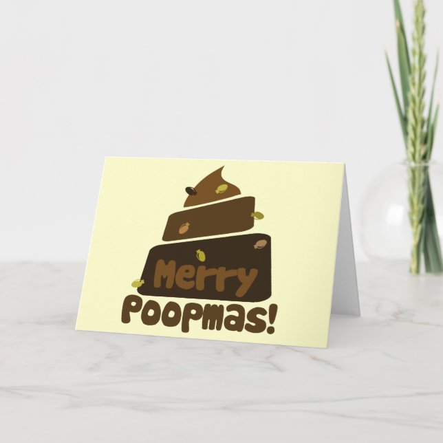 Merry POOPmas Feiertagskarte (Vorderseite)