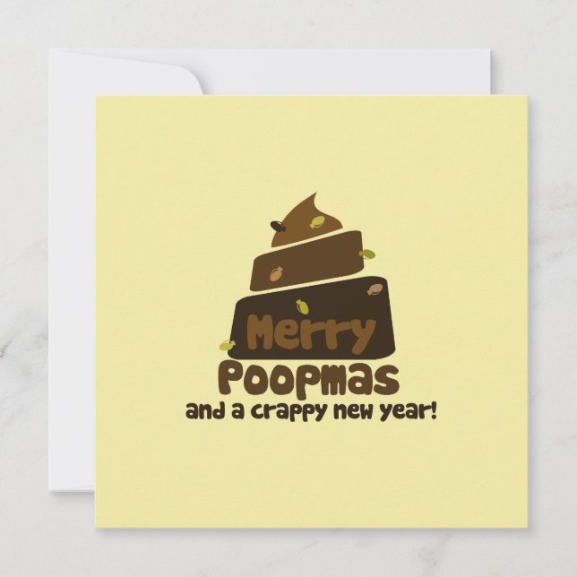 Merry Poopmas Save The Date (Vorderseite)