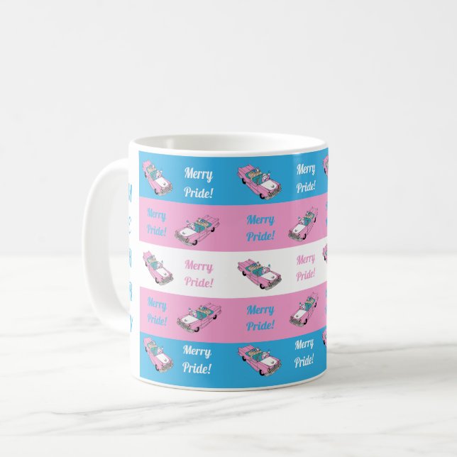 Merry Pride Santa Car Kaffeetasse (Vorderseite Links)