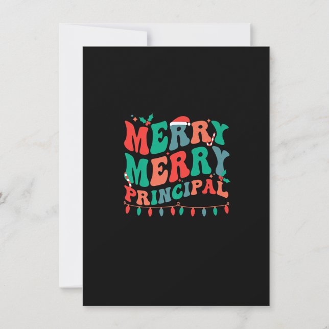 Merry Principal Weihnachtsschule Principal Xmas Pa Einladung (Vorderseite)