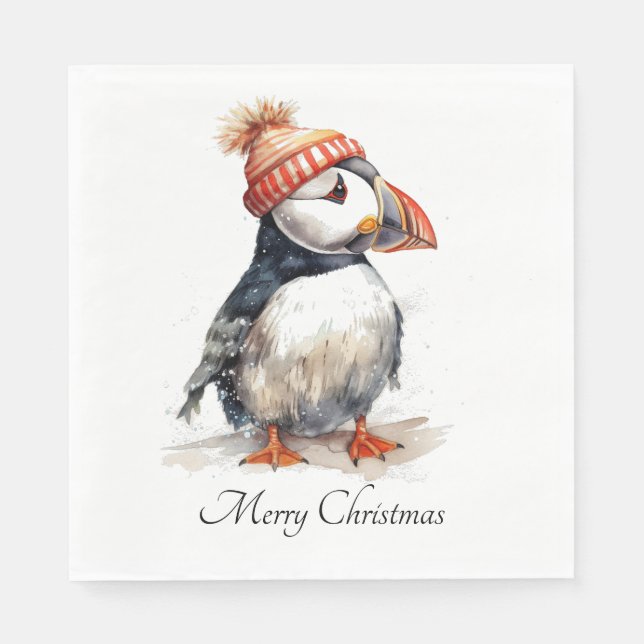 Merry Puffin, Brauch Serviette (Vorderseite)