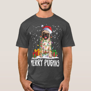 Merry Pugmas 2022 Weihnachten Mops Weihnachten Par T-Shirt