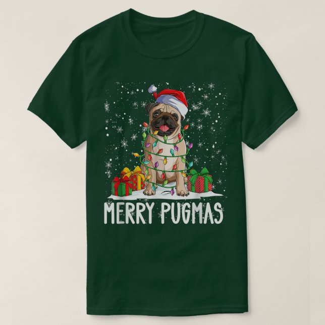 MERRY PUGMAS 2022 XMAS MOPS CHRISTMAS PARTY MOPS L T-Shirt (Design vorne)