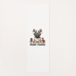 Merry Pugmas Frohe Weihnachten Funny Mops Hund Yogamatte