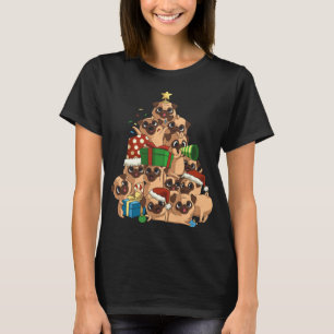 Merry Pugmas Tree Mops Weihnachten Mops T-Shirt