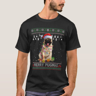 Merry Pugmas Weihnachten Ugly Sweater Mops Lover F T-Shirt