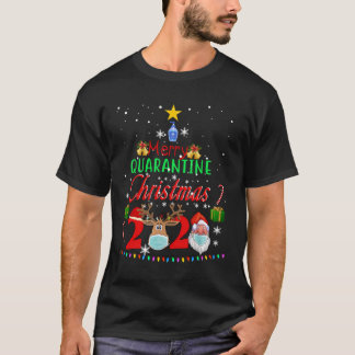 Merry Quarantine Christmas 2020 Pajamas Family Mat T-Shirt