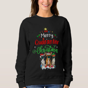 Merry Quarantine Christmas 2021 Chihuahua Wearing Sweatshirt