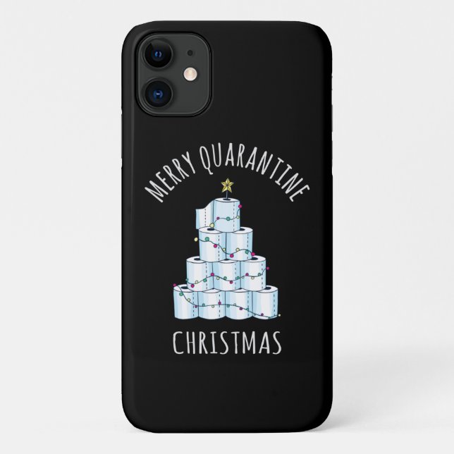 Merry Quarantine Christmas Tree Toilettenpapier Case-Mate iPhone Hülle (Rückseite)