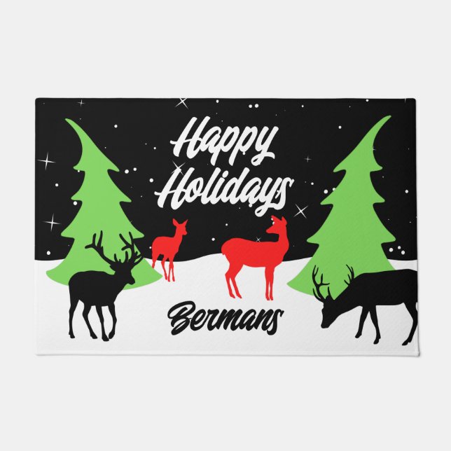 Merry Reindeer Fußmatte (Vorderseite)