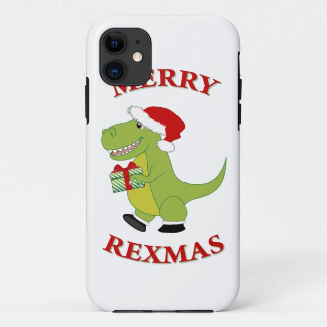 Merry Rexmas T-Res Dinosaurier-Design Case-Mate iPhone Hülle (Rückseite)