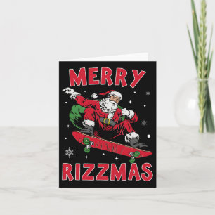 Merry Rizz Mas Kids Funny Santa Clause Skaten Boa Karte