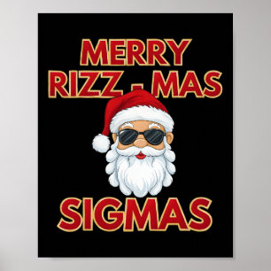 Merry Rizz Mas Sigmas Cooler Santa Claus gegenüber Poster