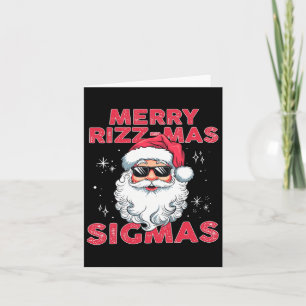 Merry Rizz Mas Sigmas - Cooler Santa Face Gen Alph Karte