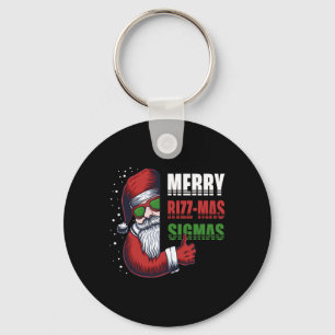 Merry Rizz Mas Sigmas Funny Gen- Alpha X-mas Santa Schlüsselanhänger
