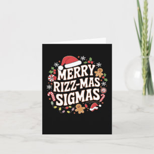 Merry Rizz Mas Sigmas Funny Meme Gen Alpha Santa C Karte