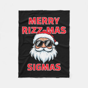 Merry Rizz Mas Sigmas Funny Weihnachten Fleecedecke