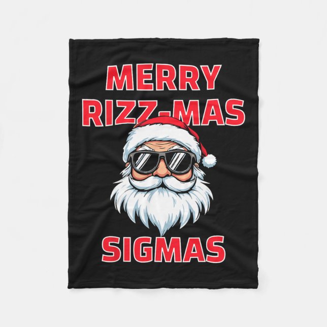 Merry Rizz Mas Sigmas Funny Weihnachten Fleecedecke (Vorderseite)