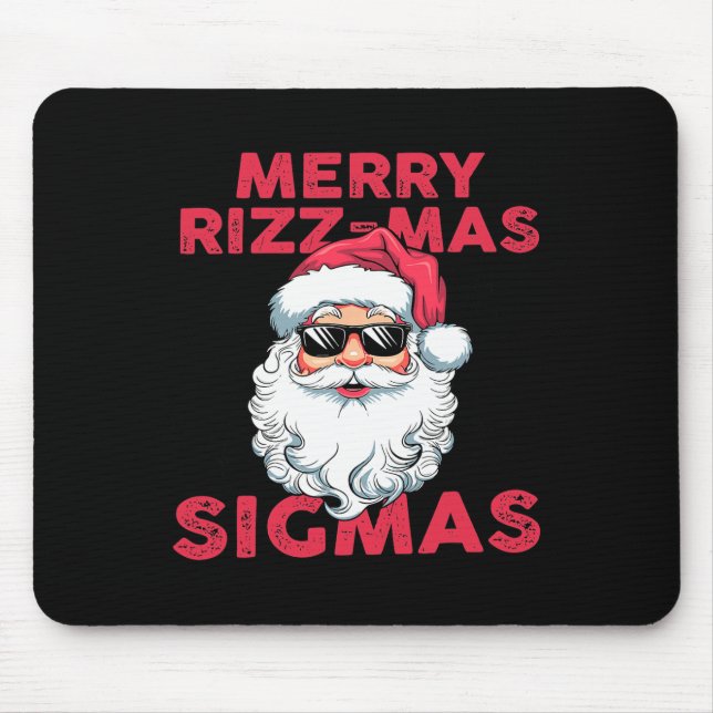 Merry Rizz Mas Sigmas Funny Weihnachten Mousepad (Vorne)
