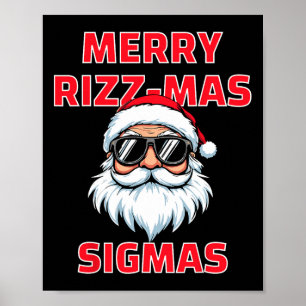 Merry Rizz Mas Sigmas Funny Weihnachten Poster