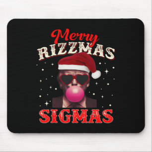 Merry Rizz Mas Sigmas Gen Alpha Trump Santa Christ Mousepad