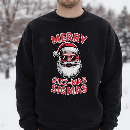 Merry Rizz-Mas Sigmas Gen Z Meme Santa Sweatshirt