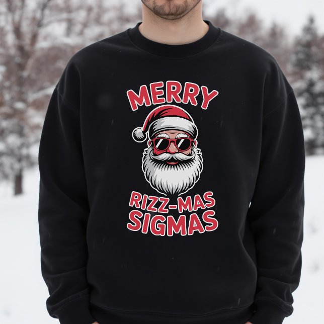Merry Rizz-Mas Sigmas Gen Z Meme Santa Sweatshirt (Von Creator hochgeladen)
