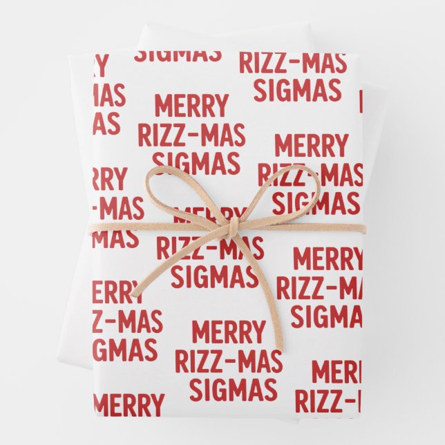 Merry Rizz-Mas Sigmas Snarky Christmas Funny  Geschenkpapier Set (Beispiel)