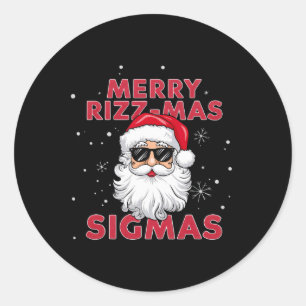 Merry Rizz Mas Sigmas Weihnachten Runder Aufkleber