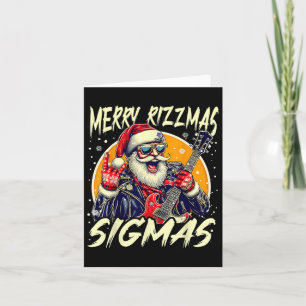Merry Rizzmas Christmas Rizz Cool Santa Sungles Xm Karte