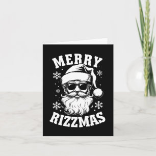 Merry Rizzmas Funny Christmas Weihnachtsmann Happy Karte
