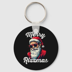 Merry Rizzmas Funny Santa White Elephant Geschenk Schlüsselanhänger
